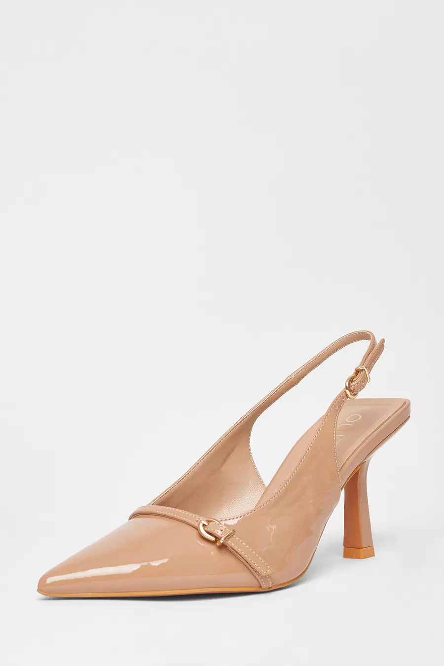 Home/Wide Fit Nude Slingback Court Heels | Quiz Clothing