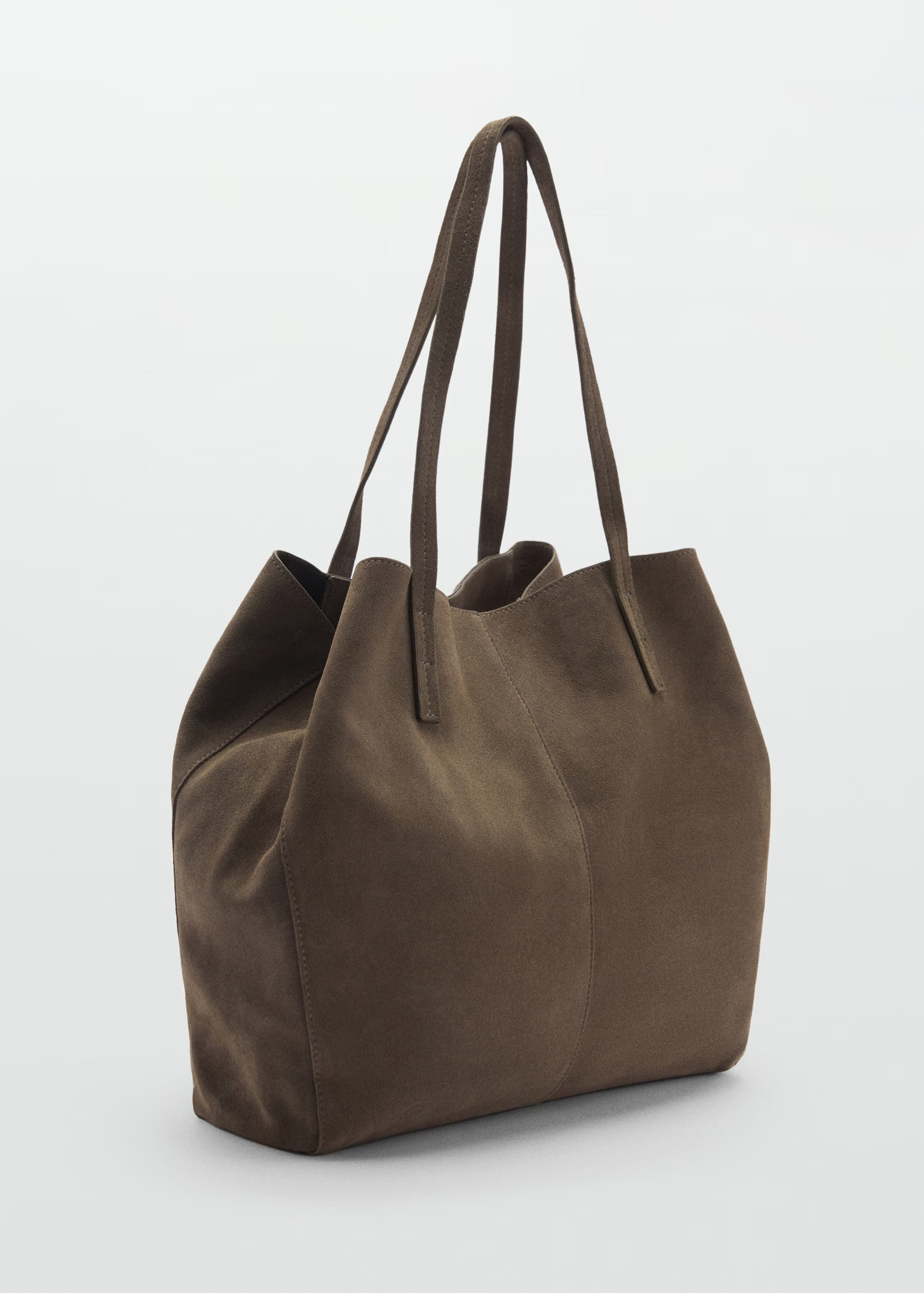 Suede shopper bag | MANGO (UK)