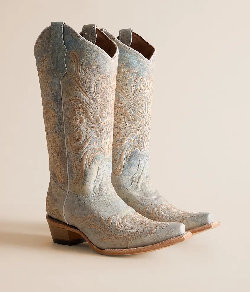 Filigree Leather Cowboy Boot | Buckle