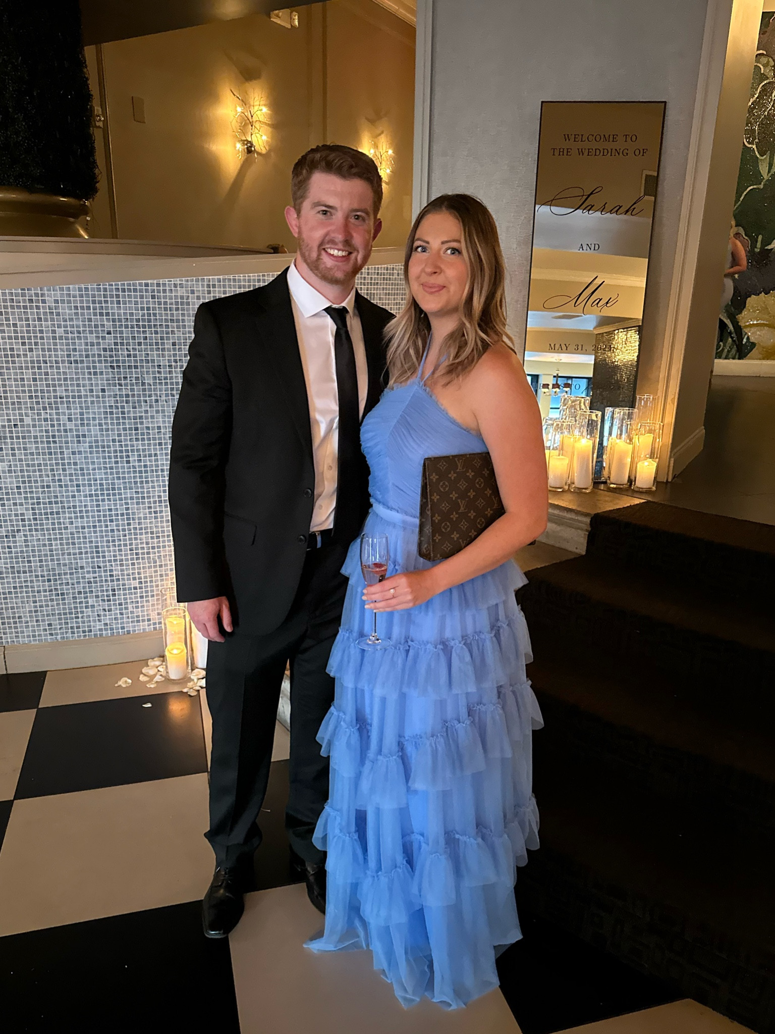 Favorite wedding guest dress ever!! If you’re looking for something “black-tie” to dance the night away in, look no further. And it’s on major sale! 
•••
Runs slightly large! I’m wearing a size 6 here and still had a bit of wiggle room to go down. I normally wear a medium or size 6-8 in dresses. If between sizes, I would size down. 
•••
Exact shoes & bag linked 🔗

#WeddingGuest #BlackTie #GownsUnder200

#LTKSaleAlert #LTKWedding