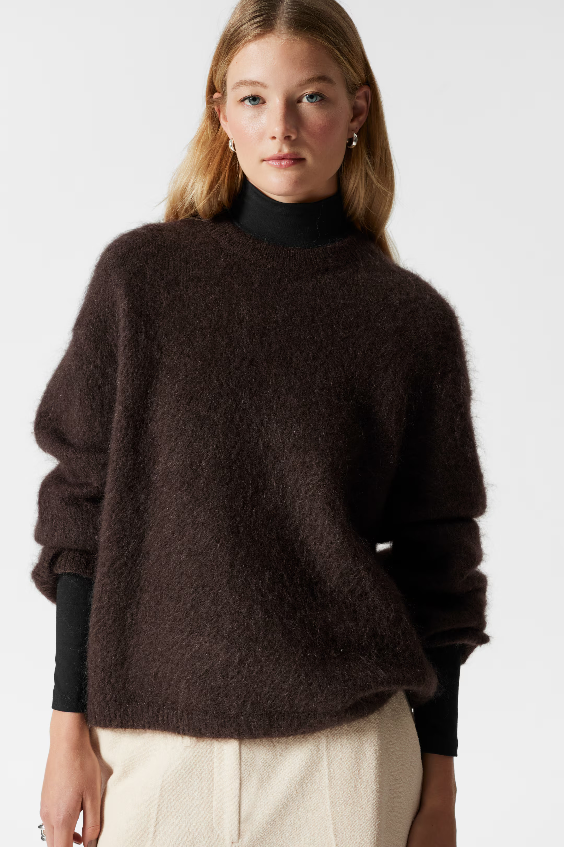 Mohair-Blend Jumper - Dark Brown - Ladies | H&M GB | H&M (UK, MY, IN, SG, PH, TW, HK)