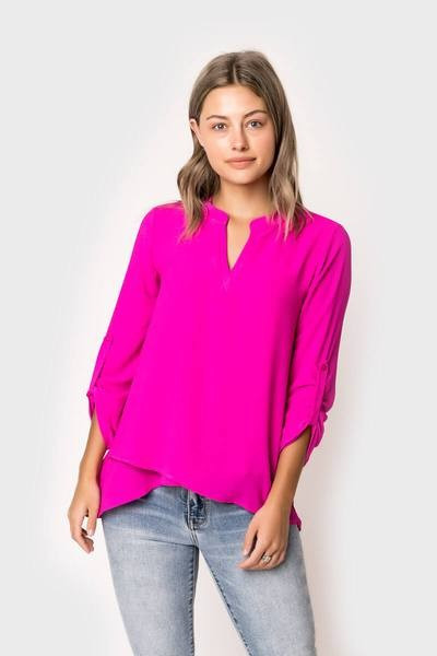 Cross Front Tunic Blouse | Gibson