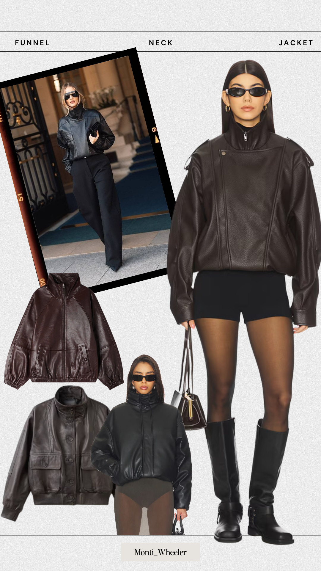 The Funnel Neck Leather Jacket 

 #LTKootd #LTKOver40 #LTKSaleAlert