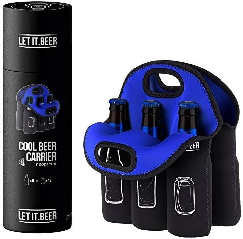 Amazon.com: Neoprene 6 Pack Insulated Tote Beer Bottle Holder - 12 Can Carrier Koozie - Thanksgiv... | Amazon (US)