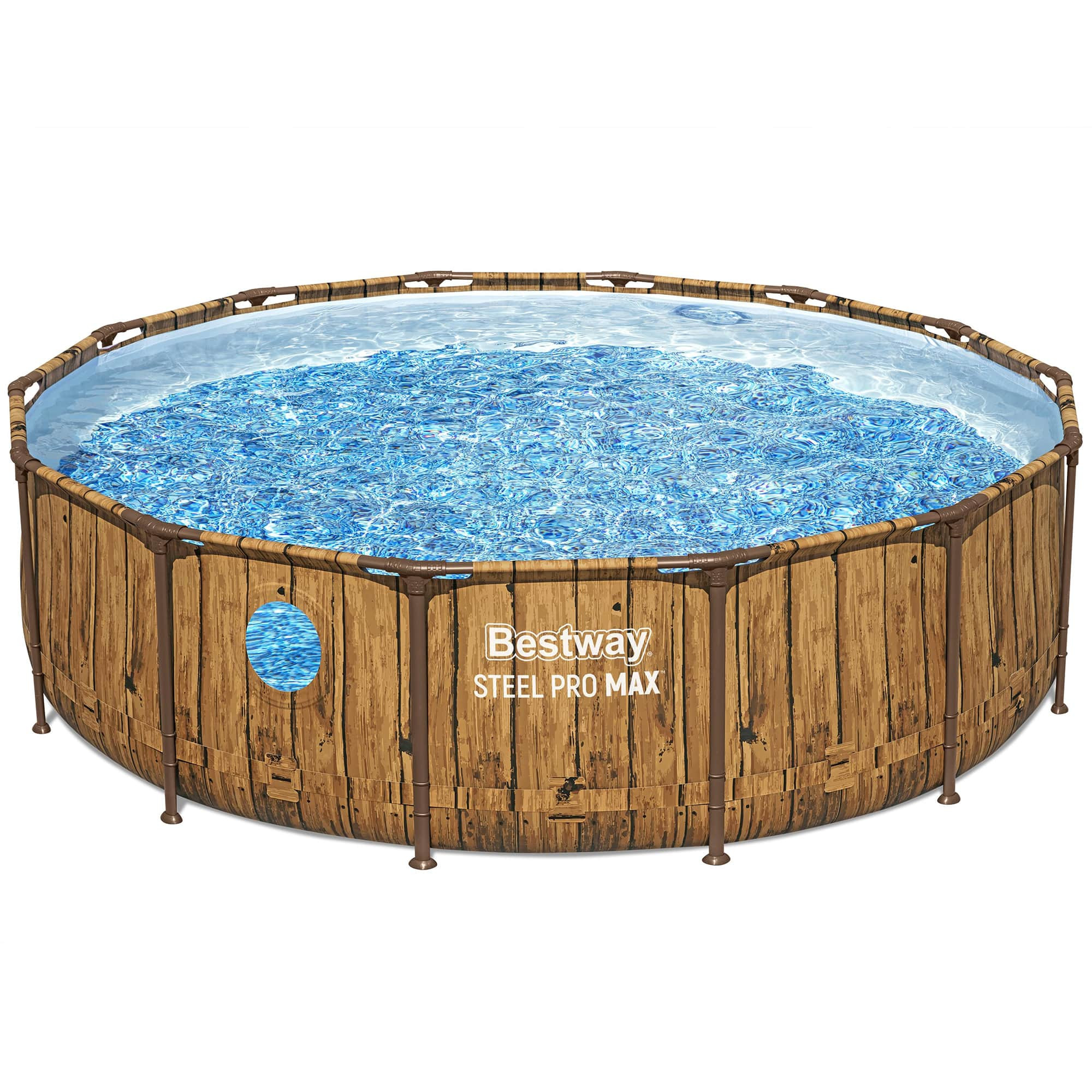 Bestway - Steel Pro Max: Splashview Pool Set - 14' x 42" - Brown | Best Buy U.S.