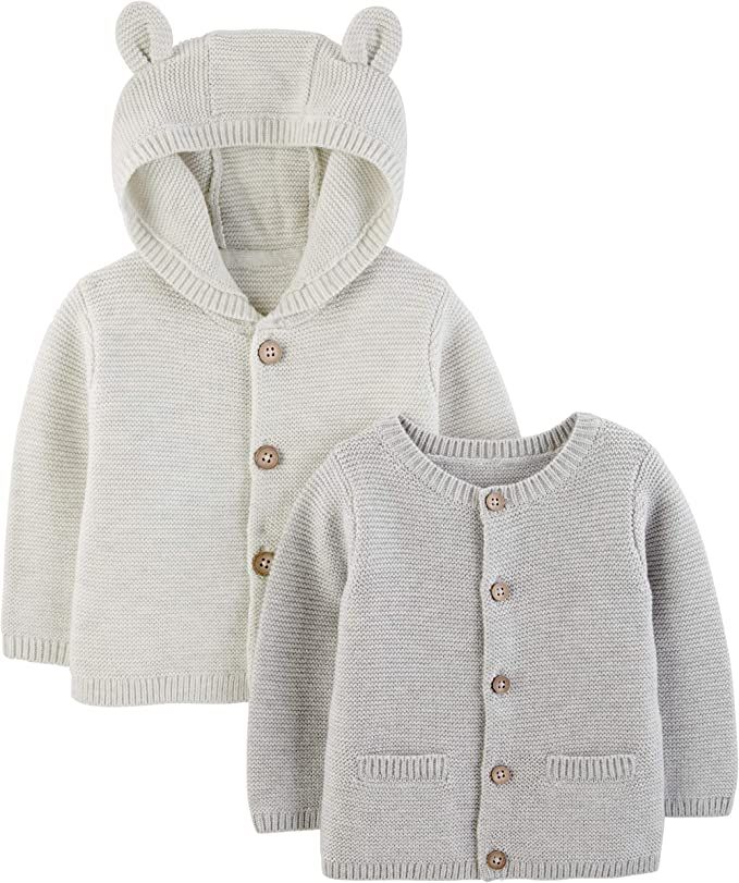 Simple Joys by Carter's Baby 2-Pack Knit Cardigan Sweaters | Amazon (US)