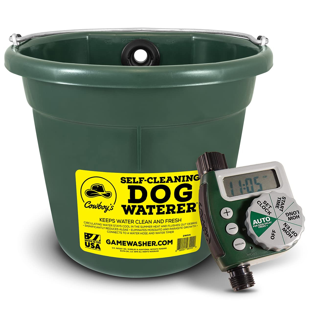 Cowboy's Green Dog Waterer with Timer | Amazon (US)