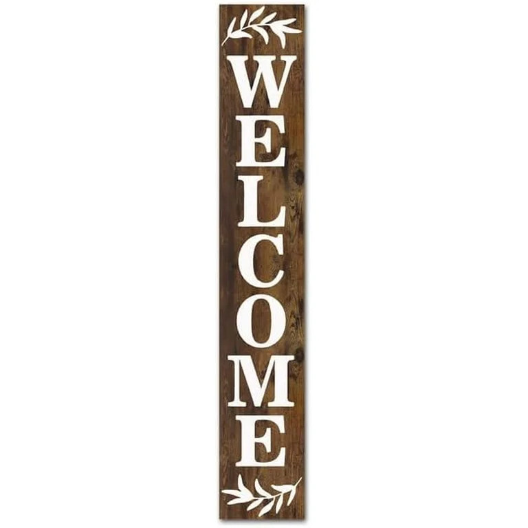 Welcome Porch Sign Wood Vertical for Front Door Standing Wooden Home Sign Farmhouse Welcome Sign ... | Walmart (US)
