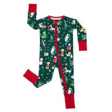 Holiday Hounds Bamboo Viscose Zippy | Little Sleepies