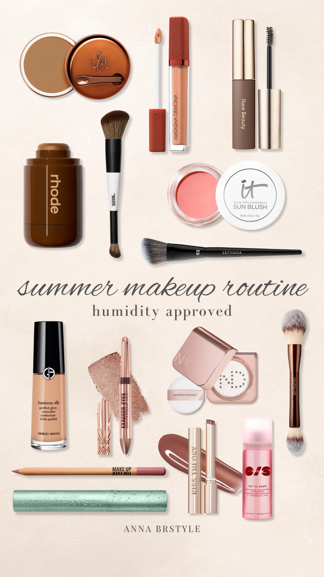 My summer makeup routine has one goal: stay put through the heat and humidity while still looking like skin. These are the products I reach for when I want a natural glow, long wear, and makeup that still looks fresh at the end of the day. From creamy bronzer and blush to waterproof mascara and setting products that lock everything in, this lineup hasn’t let me down.

Summer makeup routine, humidity proof makeup, long lasting makeup, natural makeup, cream bronzer, cream blush, concealer, setting powder, waterproof mascara, lip liner, lip gloss, beauty favorites, annabrstyle

#LTKselfcare #LTKSeasonal #LTKBeauty