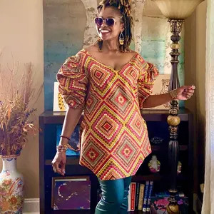 Buro African Print Top, Ankara Blouse With Puff Sleeves, Xs-plus Sizes - Etsy | Etsy (Global)