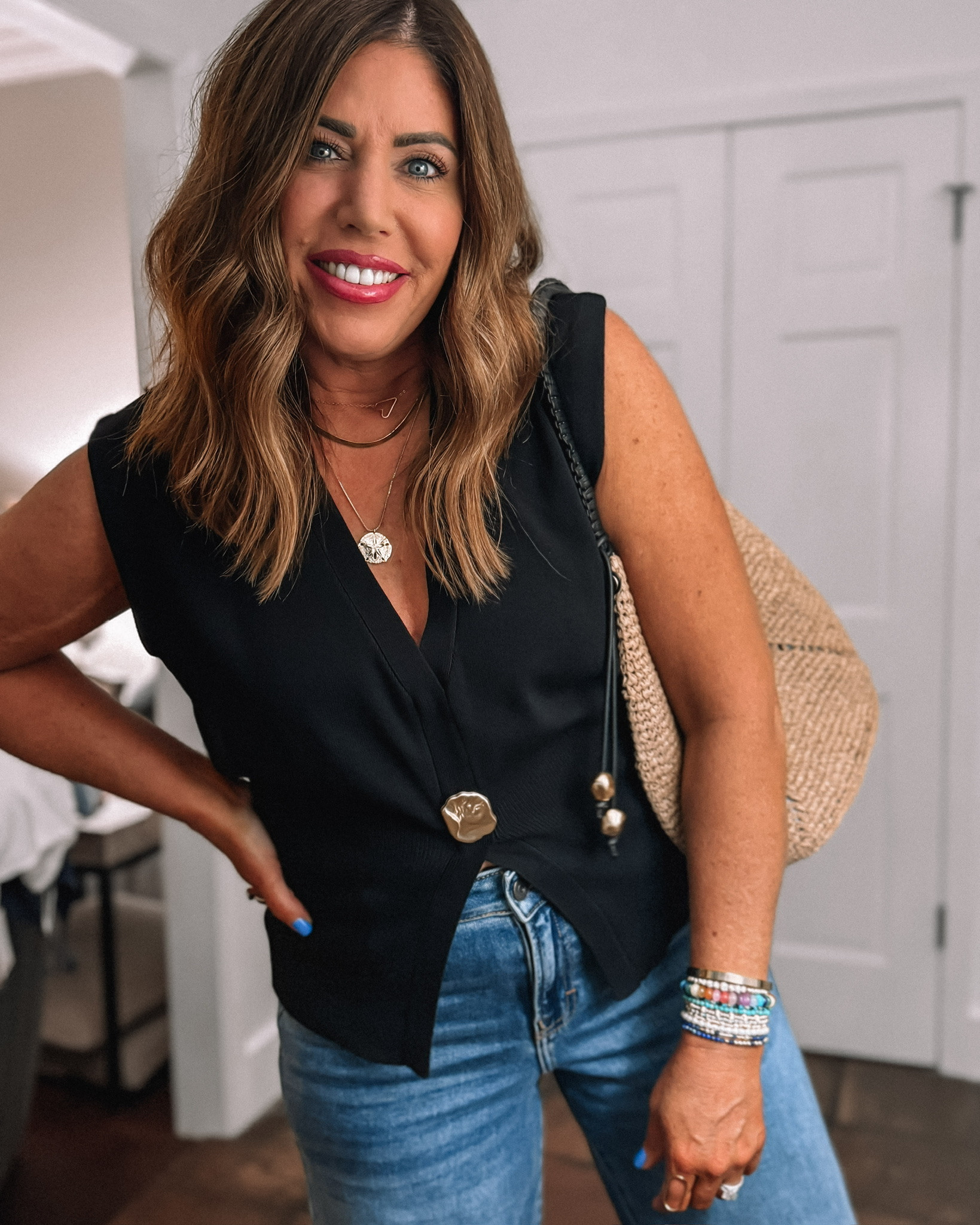 Love this v neck button summer top 🥰 I have it in several colors - I'm wearing a medium. On sale $26.67‼️

#LTKSaleAlert #LTKMidsize #LTKOver40