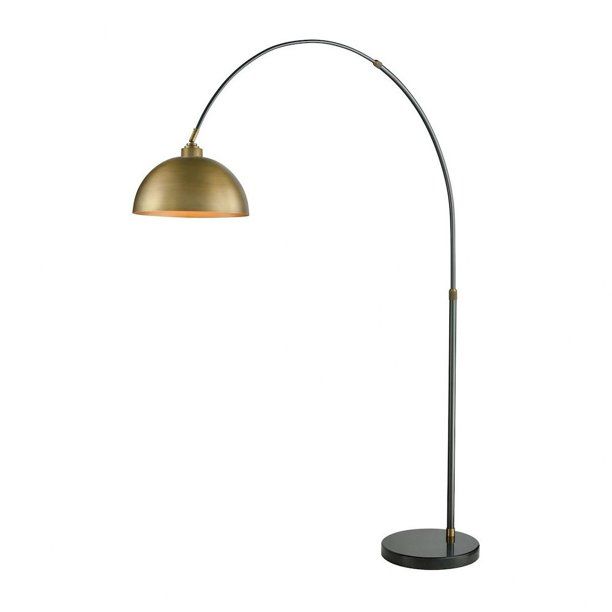 Arched Floor Lamp Aged Brass/Oil Rubbed Bronze Finish with Gold Metal Shade   Aged Brass/Oil Rubb... | Walmart (US)