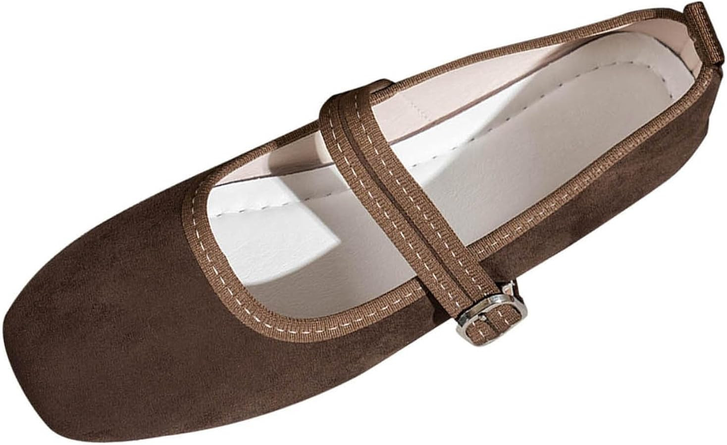 Women's Flats Square Toe Mary Jane Flats Comfortable Casual Slip On Dress Shoes Ballet Pumps with... | Amazon (UK)