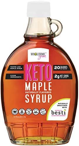 Wholesome Yum Keto Maple Syrup - Sugar Free Pancake Syrup With Monk Fruit & Allulose (12 fl oz) - Na | Amazon (US)