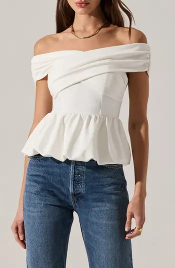 Tennille Off the Shoulder Peplum Top | Nordstrom