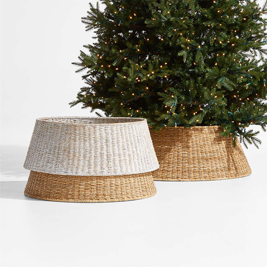 Abaca Christmas Tree Collar + Reviews | Crate & Barrel | Crate & Barrel