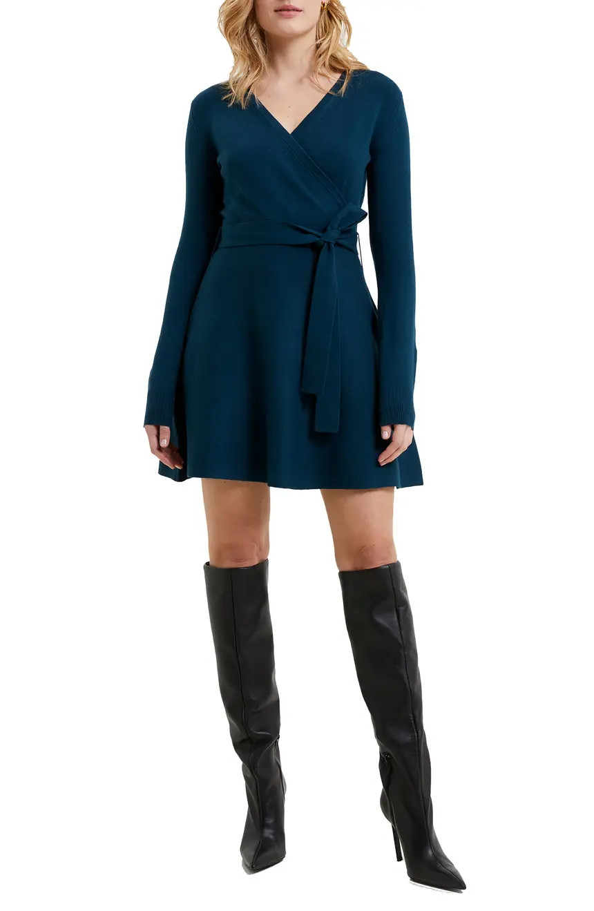 Long Sleeve Faux Wrap Sweater Dress | Nordstrom