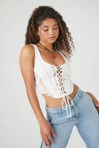 Lace-Up Corset Crop Top | Forever 21 (US)