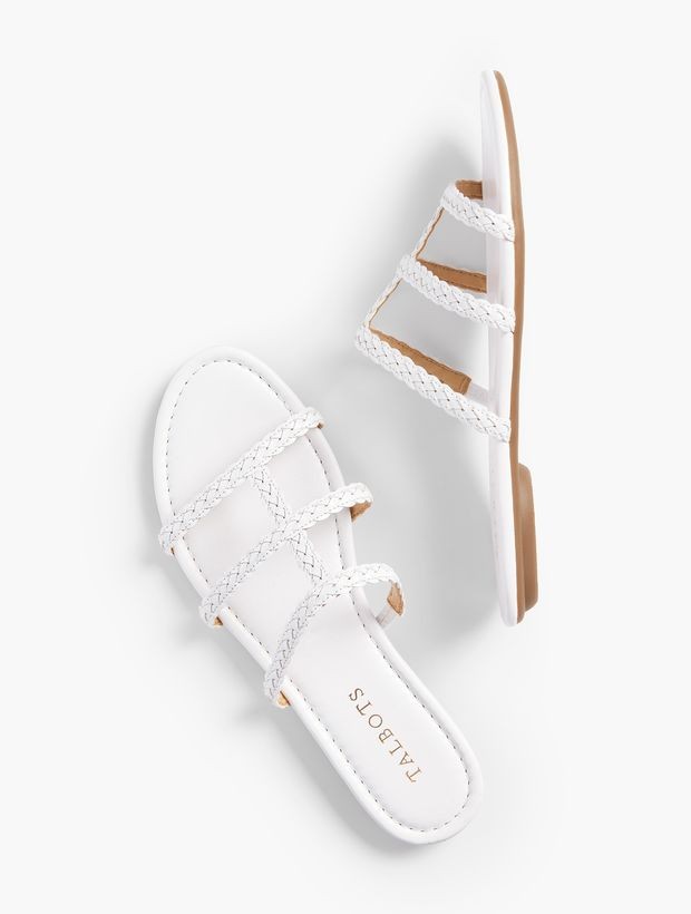 Sadie Braided Slides - Solid | Talbots
