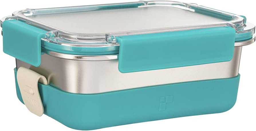 Stainless Steel Lunch Box with Silicone Sleeve/Bento Box/Food Storage Containers - Leak-Proof,Reu... | Amazon (US)