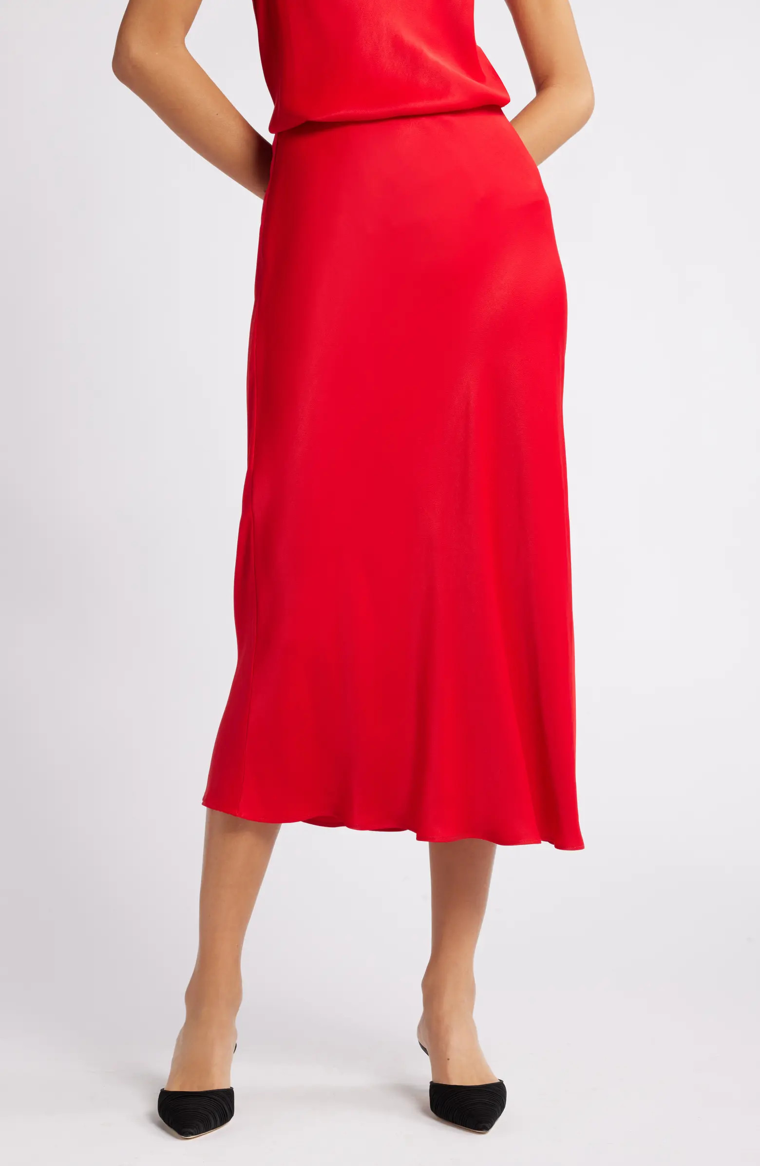 Bias Cut Satin Skirt | Nordstrom