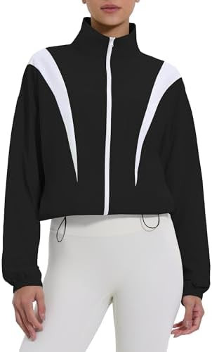 Locachy Women's Lightweight Athletic Workout Jacket UPF 50+ Sun Protection Full Zip Stand Collar ... | Amazon (US)