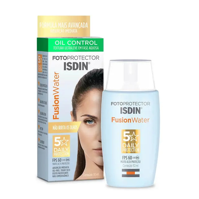 Protetor Solar Facial Isdin Fusion Water Oil Control FPS 60: Oferta | Droga Raia | DrogaRaia (BR)