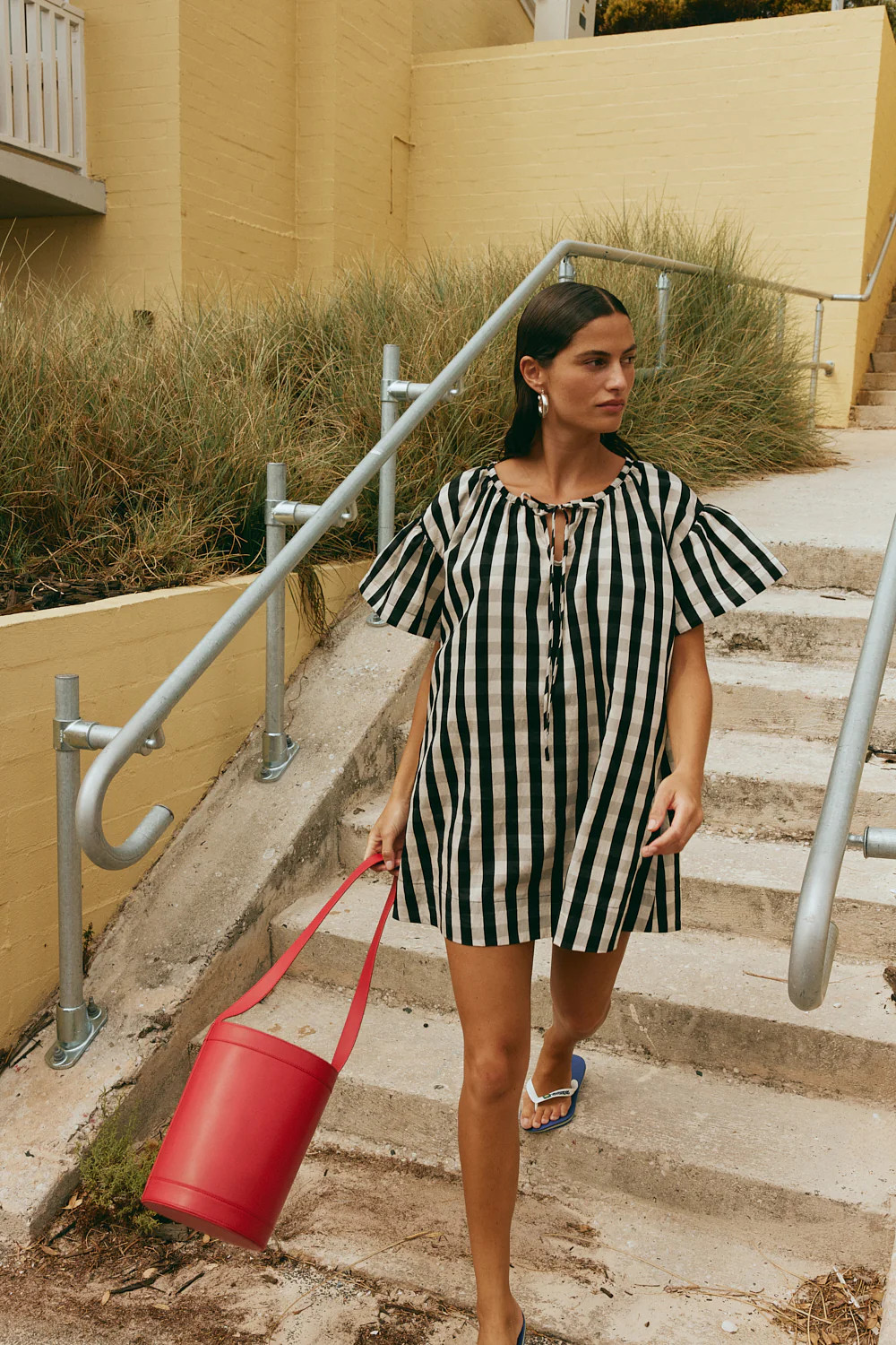 Quinn Mini Dress Black Check | VRG Grl