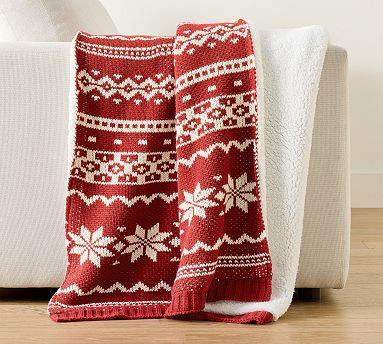 Snowflake Fair Isle Throw | Pottery Barn (US)