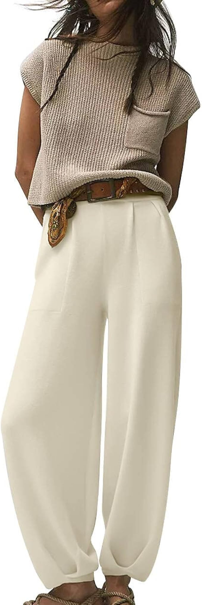 RIVSAK Sweater Two Piece Sets for Women Sweater Pants Set for Women Lounge Sets Knit Pullover Top... | Amazon (US)