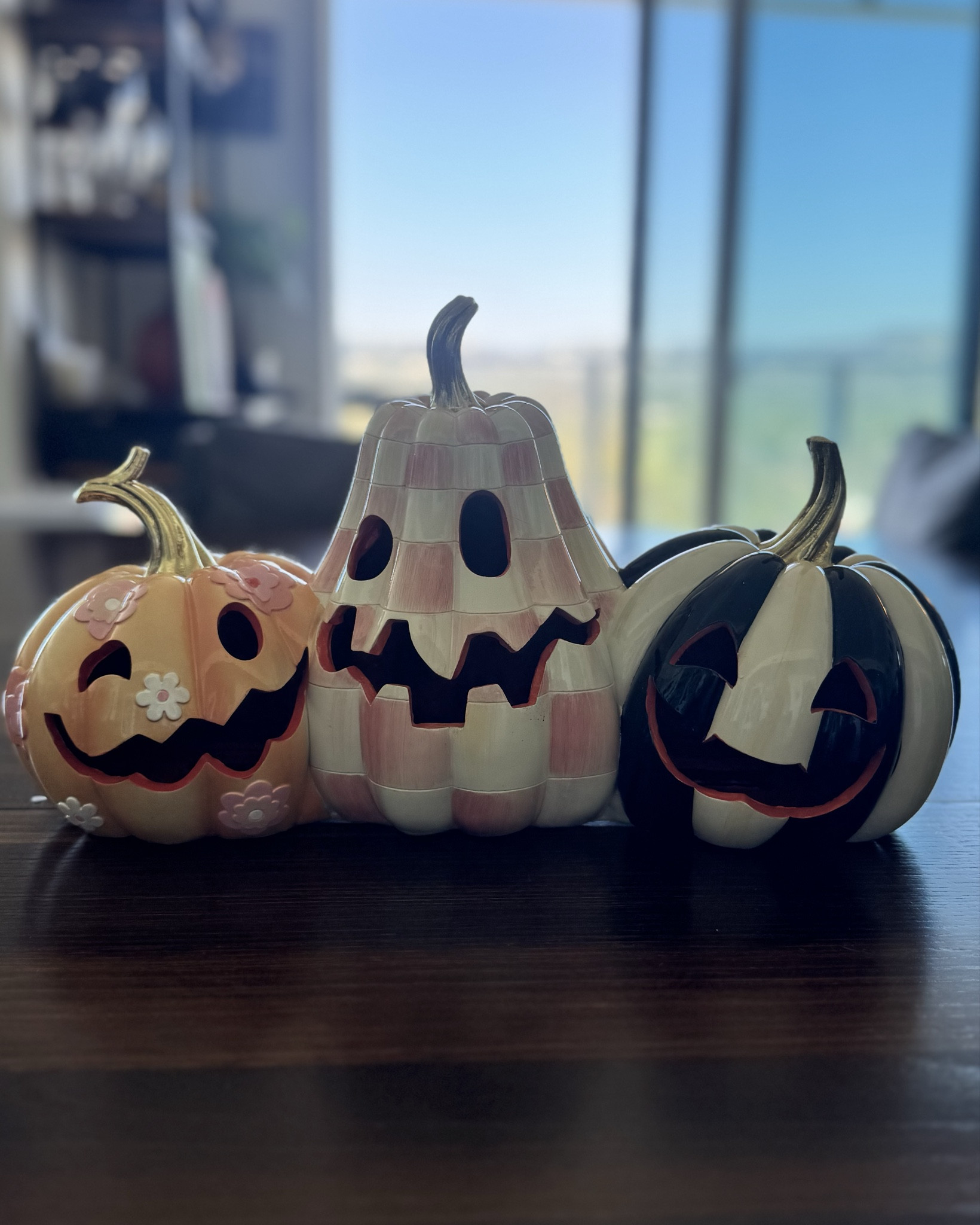 Festive fun pumpkin decor by Mackenzie Childs! 🎃 Lily loves how they glow in the dark. Battery operated. 

#LTKHome #LTKSeasonal #LTKHalloween