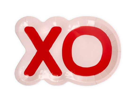 XOXO Valentine Plates 8ct Valentine Paper Plate | Etsy | Etsy (US)