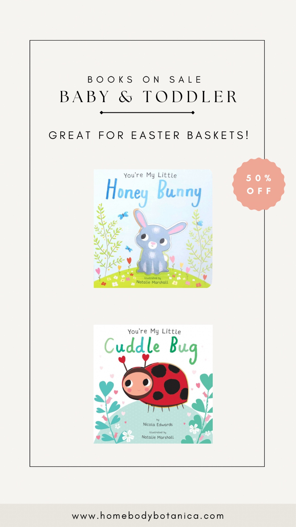 Books on sale 50% off baby and toddler #easter #easterbasket #eastergiftideas #babybooks #toddlerbooks #booksonsale #amazon

#LTKsalealert #LTKbaby #LTKkids