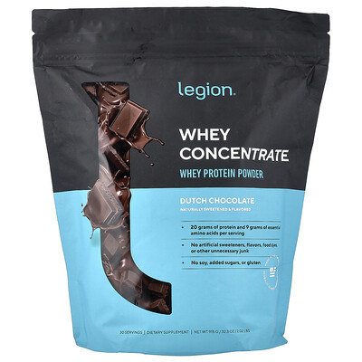 Legion Athletics, Whey Concentrate, Whey Protein Powder, Dutch Chocolate, 2.02 lbs (915 g) | iHerb