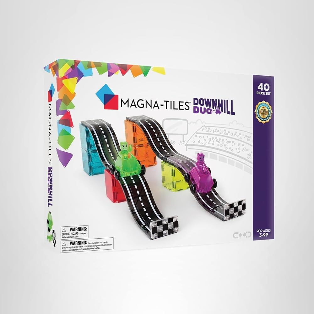 MAGNA-TILES Downhill Duo 40-Piece Magnetic Construction Set, The Original Magnetic Building Brand | Amazon (US)