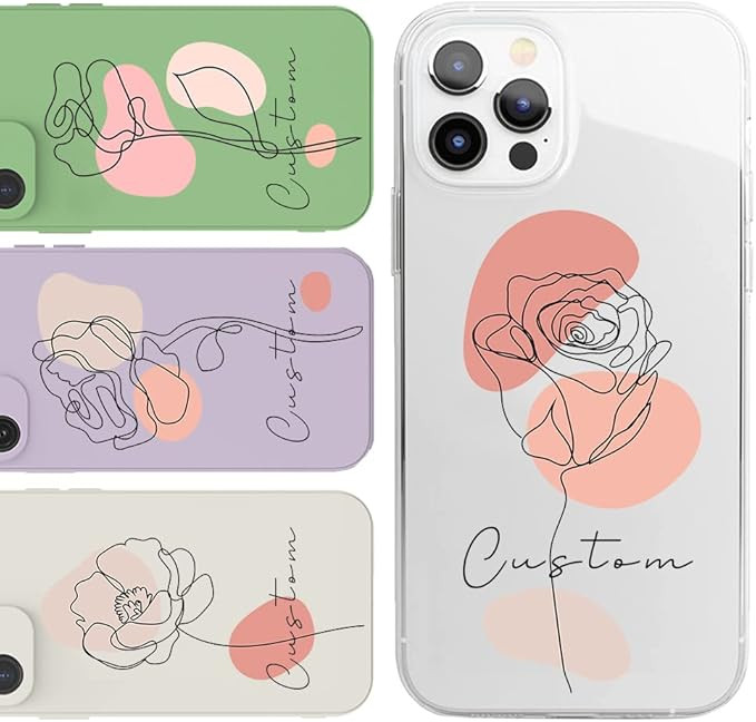 SHENDAF EMIDY Custom Name Case for iPhone6/7/8Plus/SE/X/XS/XR/11/12/13/14 Mini Pro Max Case Phone... | Amazon (US)