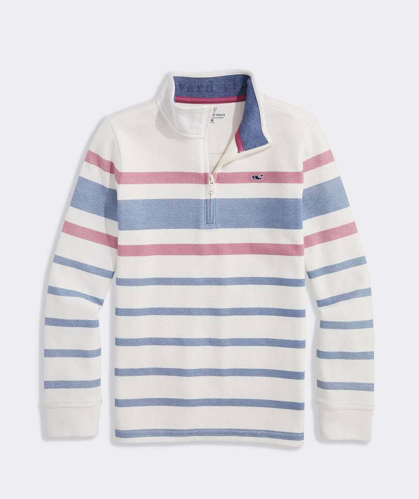 Boys' Breton Stripe Saltwater Quarter-Zip | vineyard vines