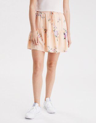 AE High-Waisted Smocked Mini Skirt | American Eagle Outfitters (US & CA)