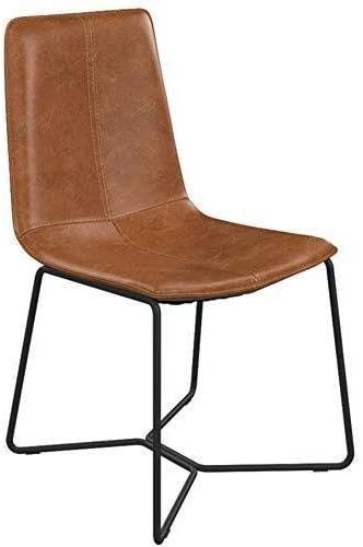 Amazon.com: WXF Office Heavy Duty Reception Chair, Bar Cafe Restaurant Leather Wrought Iron Chair... | Amazon (US)