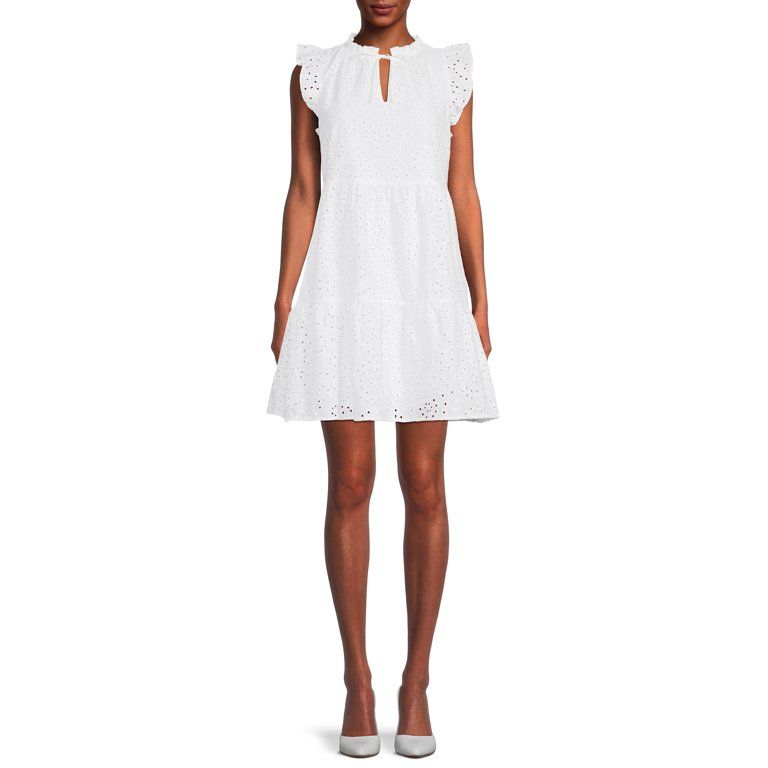 Time and Tru Women's V-Neck Knit Dress - Walmart.com | Walmart (US)