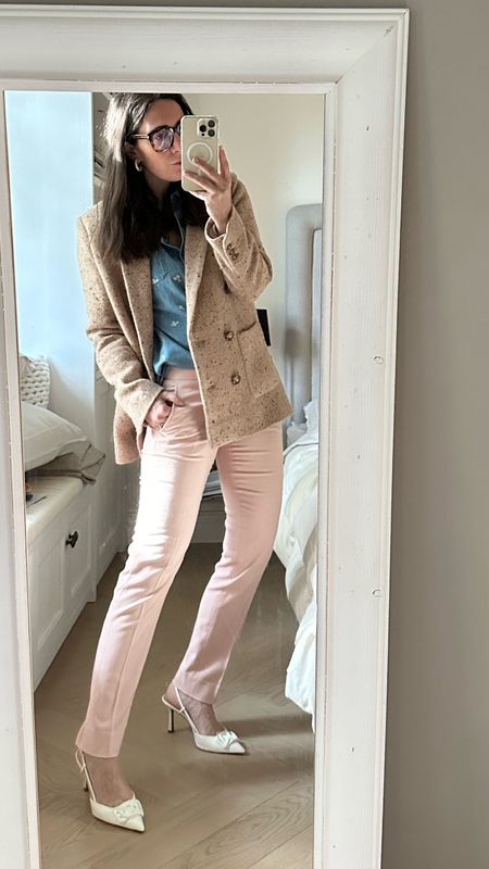 Pink & Denim for March at work outfit  

#LTKworkwear #LTKstyletip #LTKover40