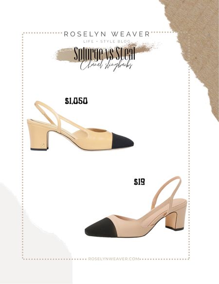 Save vs splurge - Chanel slingback pump

#LTKfindsunder50 #LTKshoecrush #LTKworkwear