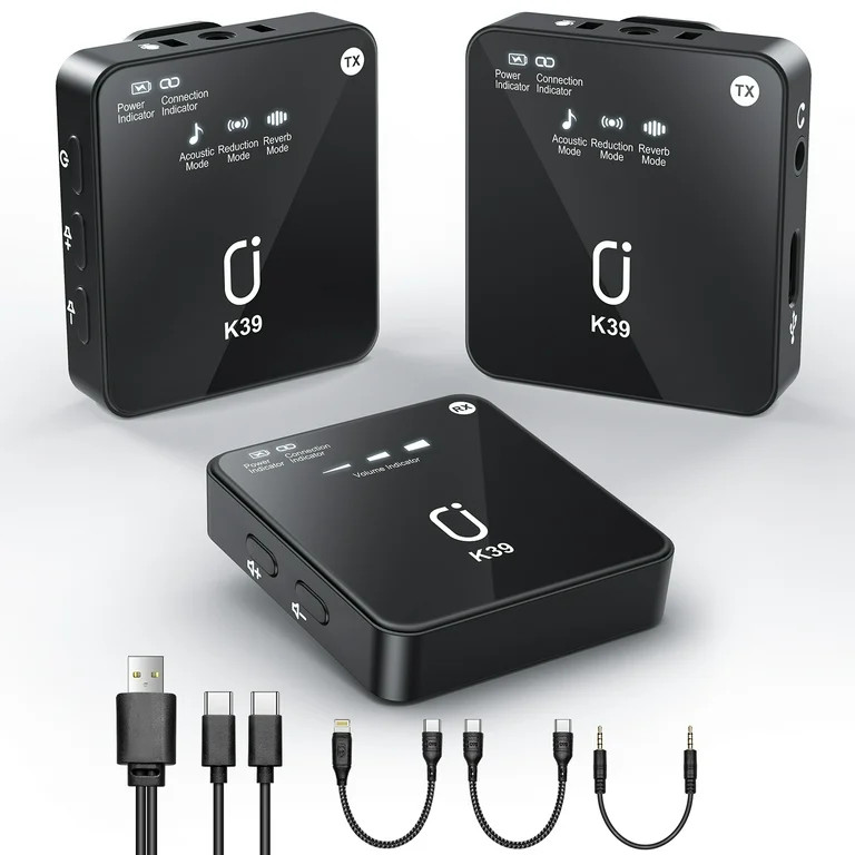 JYX Dual Wireless Lavalier Microphone for Android iPhone Camera, Mini Mic Clip-on Lapel Microphon... | Walmart (US)