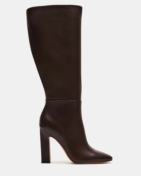 ARCHERS BROWN LEATHER WIDE CALF | Steve Madden (US)