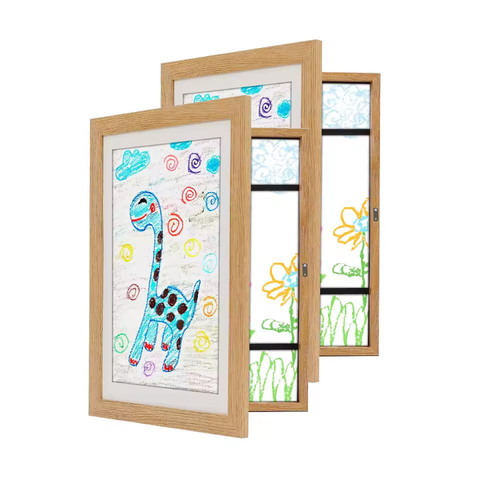 GiggleCraft Kids Art Frame 8.5 by 11 Picture Frame – 2-Pack Front Opening Framed Wall Art Pictu... | Amazon (US)