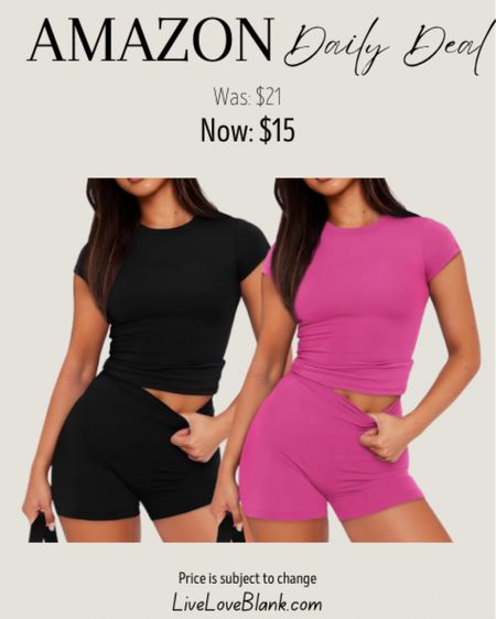 Amazon daily deals
Amazon fashion 
Short set for only $15
#ltku
Prices subject to change
Commissionable link 

#LTKSaleAlert #LTKFindsUnder50 #LTKSeasonal