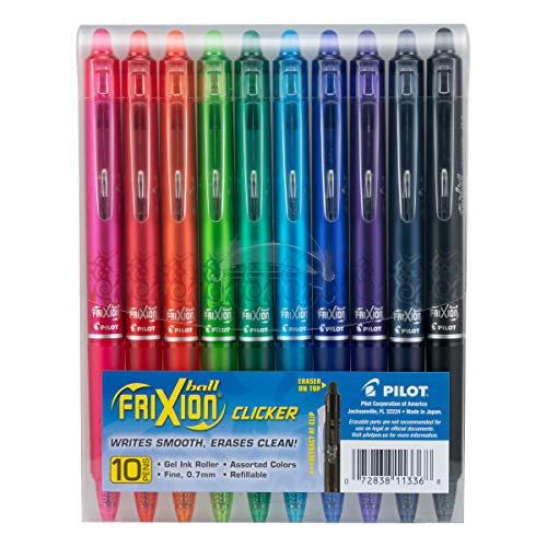 PILOT FriXion Clicker Erasable, Refillable & Retractable Gel Ink Pens, Fine Point, Assorted Color In | Amazon (US)