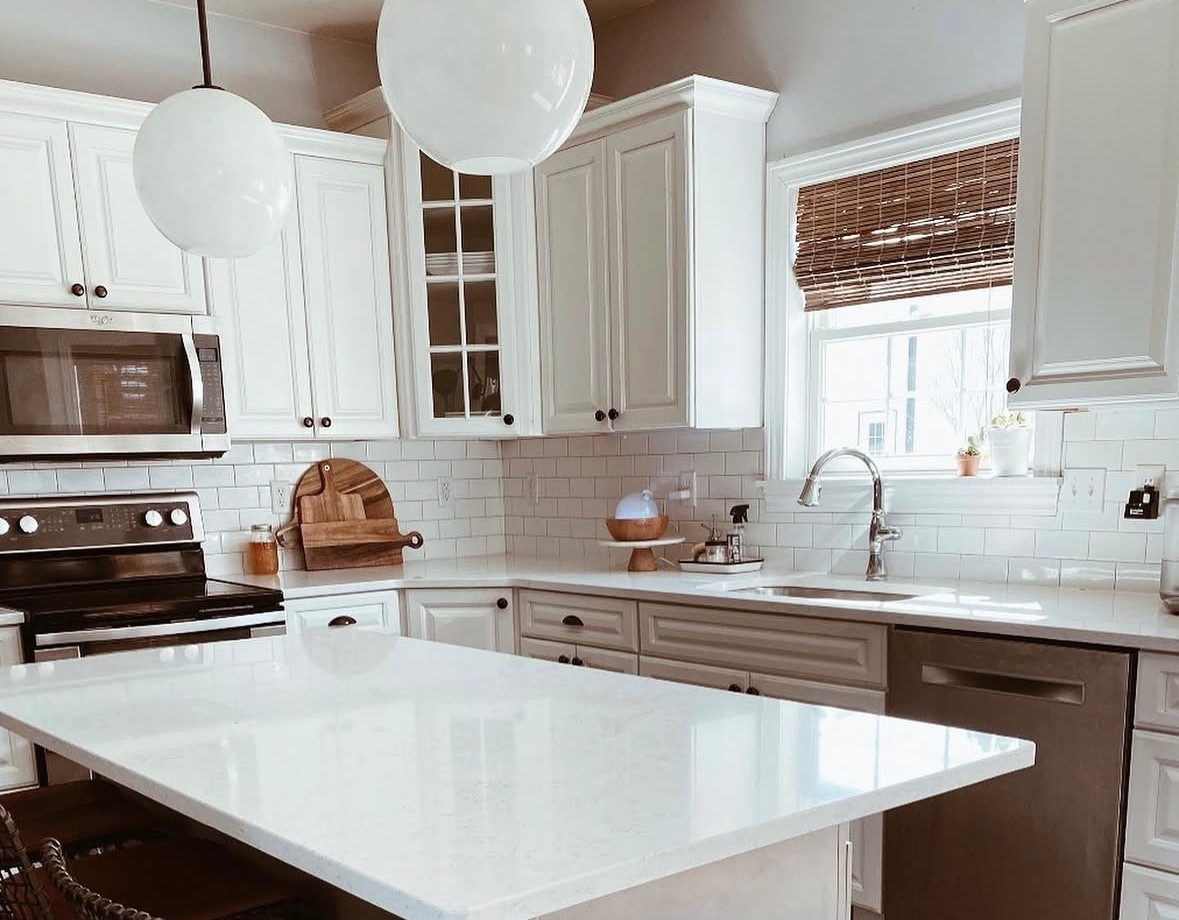 I have almost every window covered in Home Depot driftwood shades -pull down no cords!