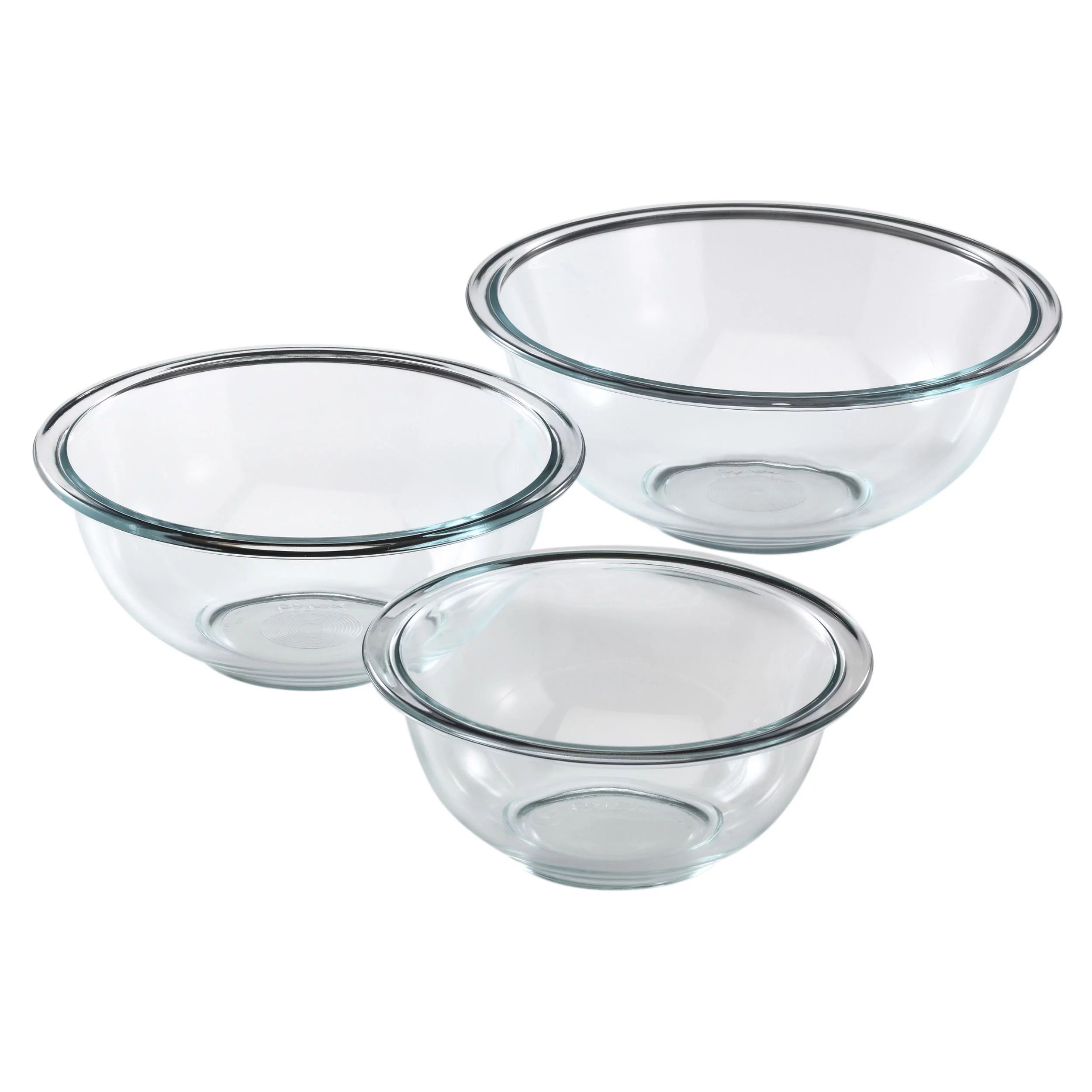 Pyrex 3-Piece Glass Mixing Bowl Set, Dishwasher Safe | Walmart (US)